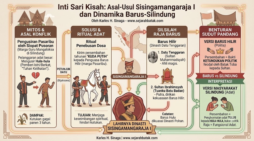 Inti Sari Kisah Asal-Usul Sisingamangaraja I dan Dinamika Barus-Silindung Oleh Karles H. Sinaga - www.sejarahbatak.com